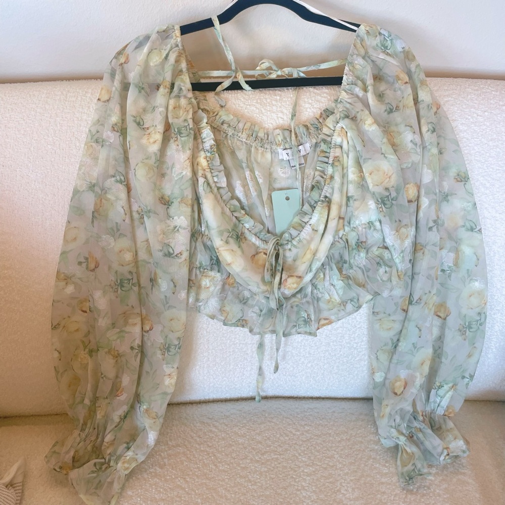 HYFVE Floral Sheer Blouse